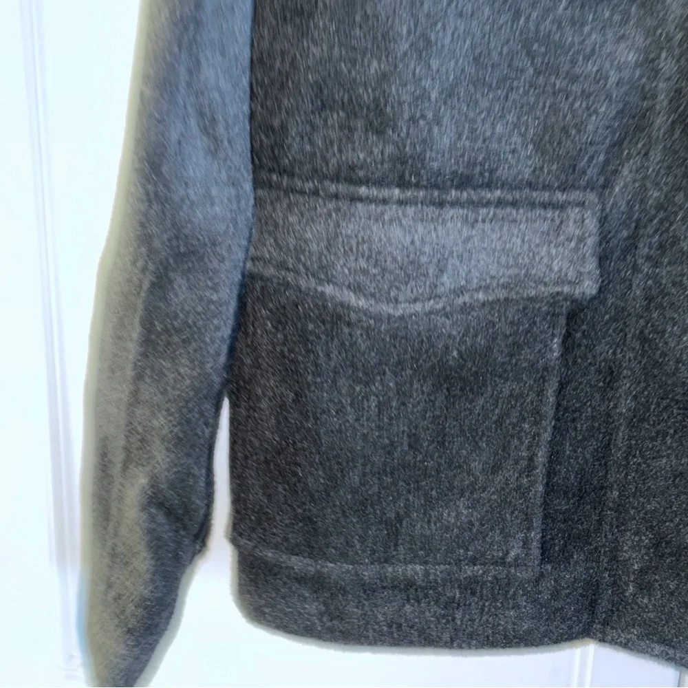 Banana Republic Women’s Brushed Melton Pocket Short Jacket Drk Charcoal Gray XS